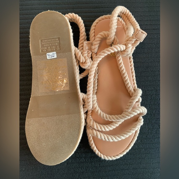 Aerie Rope Sandals Women’s Pink Size 7 NWT - Picture 4 of 5